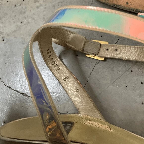 Stuart Weiztman Iridescent Strappy Heels - Picture 6 of 6